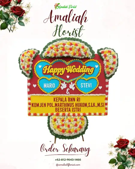 Papan Bunga Pernikahan Teluk Sampit